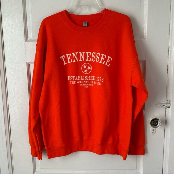 3/$20💥 Tennessee Graphic Print Crewneck Sweatshirt Orange Volunteer State Cotton - Picture 16 of 16